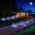 Outdoor Solar Firework Starburst LED Garden Stake Lights | Kelmera