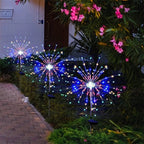 Outdoor Solar Firework Starburst LED Garden Stake Lights | Kelmera