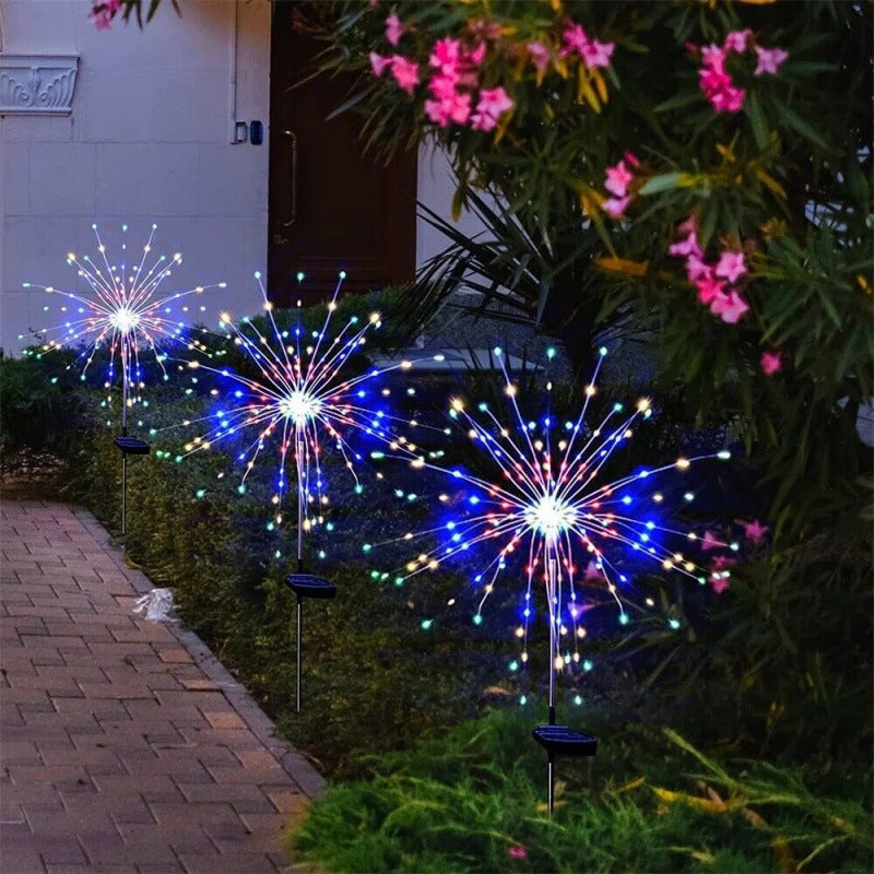 Outdoor Solar Firework Starburst LED Garden Stake Lights | Kelmera