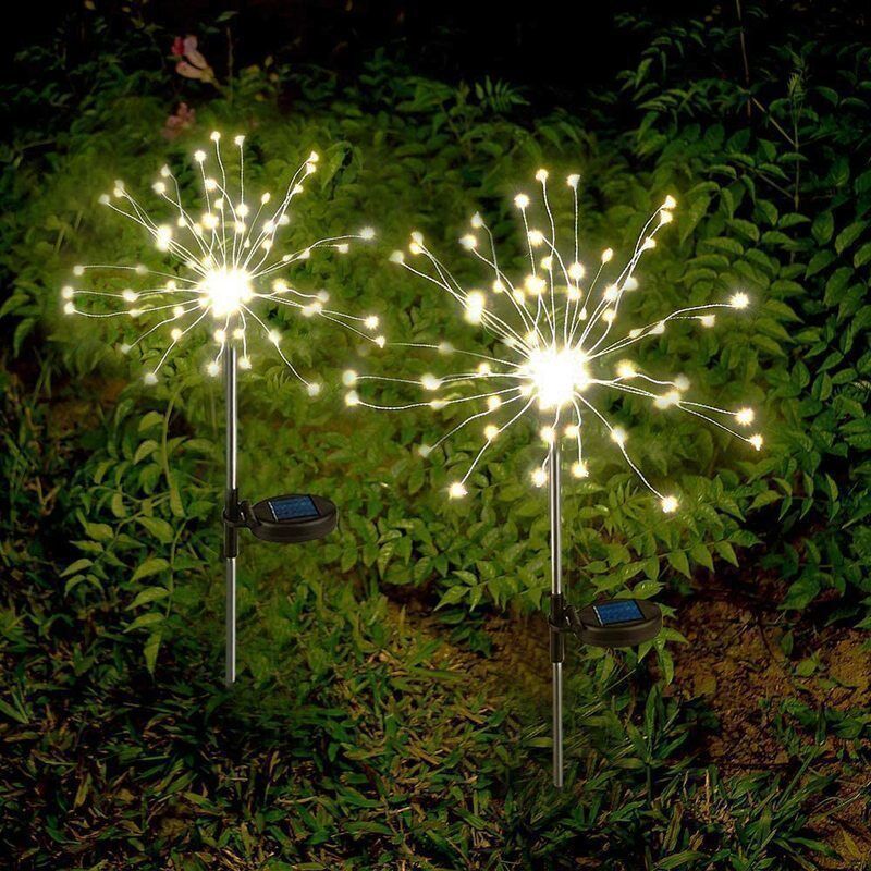 Outdoor Solar Firework Starburst LED Garden Stake Lights | Kelmera
