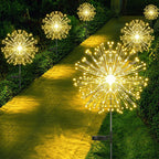 Outdoor Solar Firework Starburst LED Garden Stake Lights | Kelmera