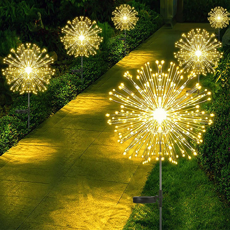 Outdoor Solar Firework Starburst LED Garden Stake Lights | Kelmera