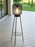 Outdoor Solar Hanging Lights in Metal Cage with Warm LED Candle Light | Kelmera