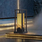 Outdoor Solar Lantern Path Light with Decorative Frosted Glass Panels | Kelmera