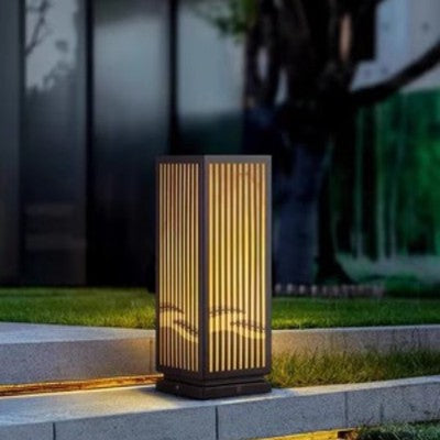 Outdoor Solar Lantern Path Light with Decorative Frosted Glass Panels | Kelmera