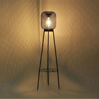 Outdoor Solar Lantern Planter Stand with Net Shade and Three Leg Base | Kelmera