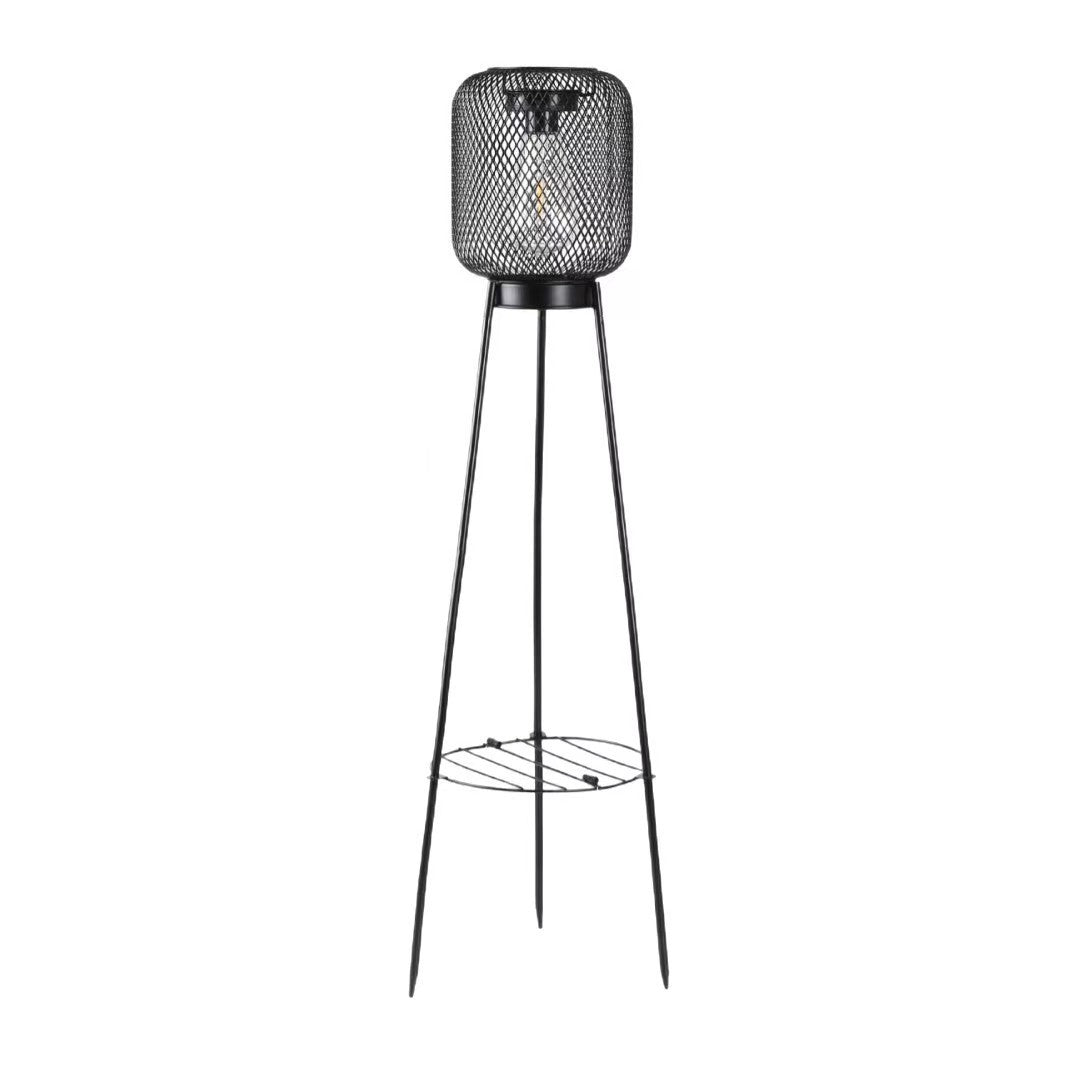 Outdoor Solar Lantern Planter Stand with Net Shade and Three Leg Base | Kelmera