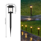 Outdoor Solar LED Garden Stake Lantern with Pagoda Grid and Color-Changing Mood Light | Kelmera