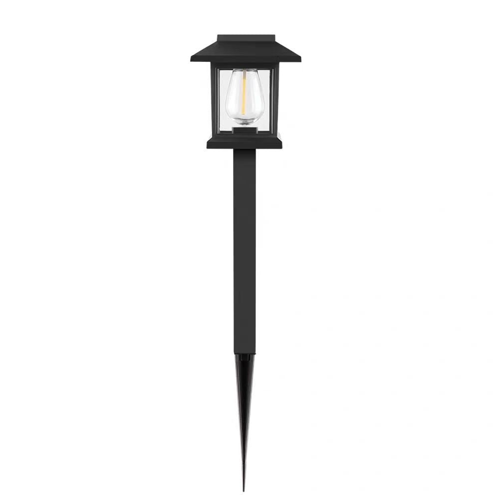 Outdoor Solar LED Garden Stake Lantern with Pagoda Grid and Color-Changing Mood Light | Kelmera