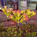 Outdoor Solar LED Glowing Lily Bouquet Plug Lights | Kelmera