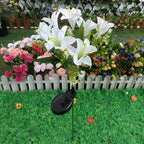 Outdoor Solar LED Glowing Lily Bouquet Plug Lights | Kelmera
