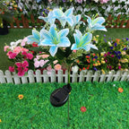Outdoor Solar LED Glowing Lily Bouquet Plug Lights | Kelmera