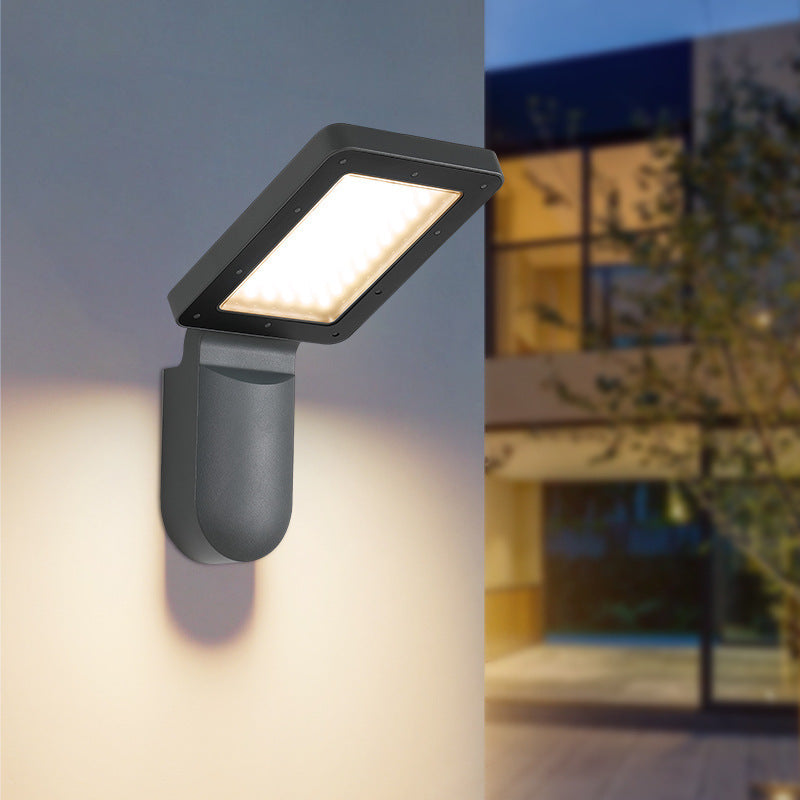 Outdoor Solar Motion Sensor Wall Lamp with Adjustable Panel | Kelmera
