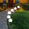 Outdoor Solar-Powered Frosted Globe Garden Stake Lights | Kelmera