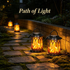 Outdoor Solar-Powered Metal Hanging Light with Decorative Grid and Flickering LED Candle | Kelmera