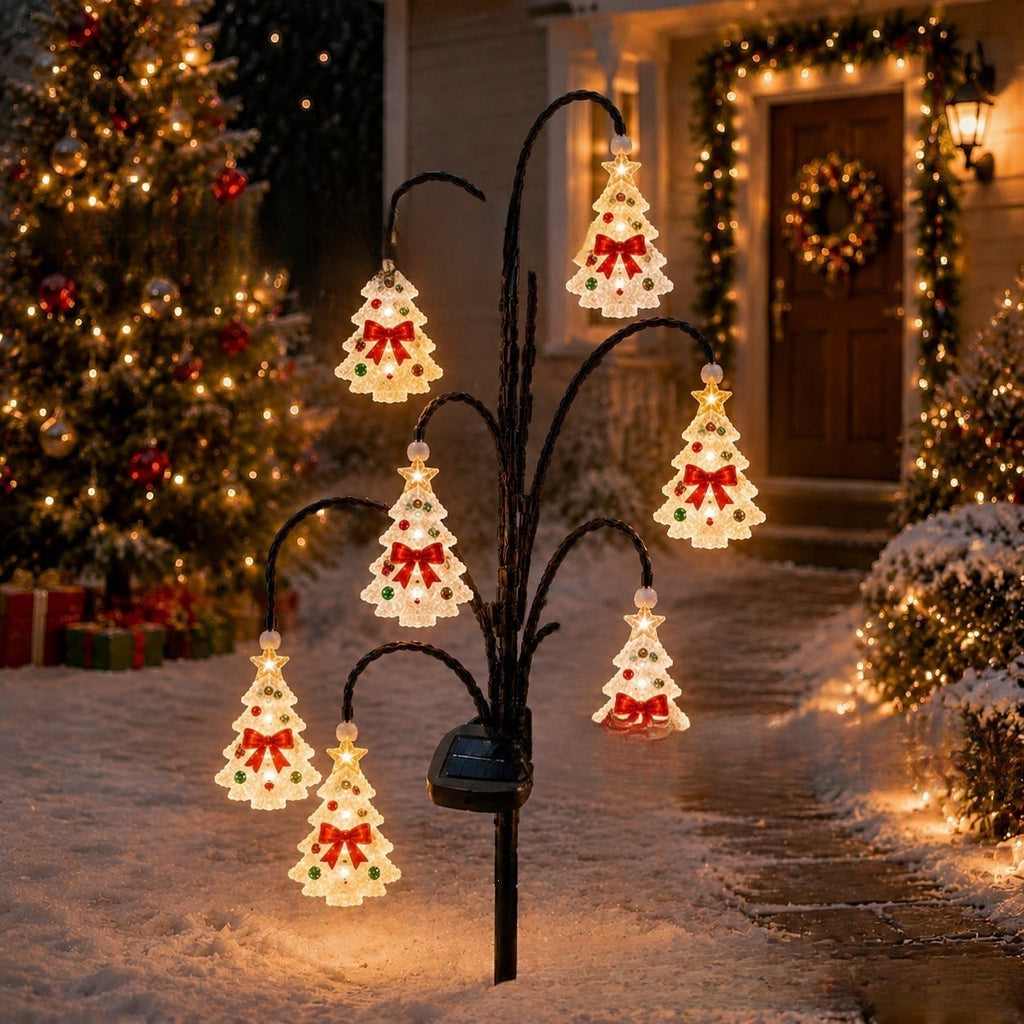 Outdoor Solar-Powered Reindeer LED String Light Garland | Kelmera