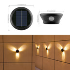 Outdoor Solar Wall Sconce Multi-Beam Decorative LED Accent Light | Kelmera