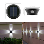 Outdoor Solar Wall Sconce Multi-Beam Decorative LED Accent Light | Kelmera