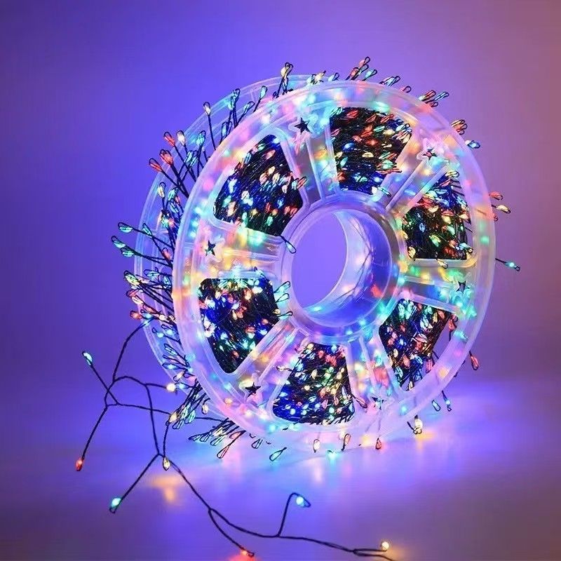 Outdoor Waterproof Micro LED Fairy Lights with Clear Star Wreath | Kelmera
