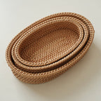 Oval Natur Basket made of Rattan | Kelmera