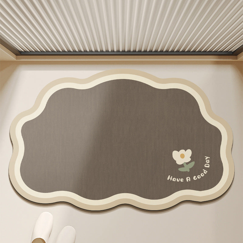 Oval Shaped Welcome Mat with Inspirational Quote | Kelmera