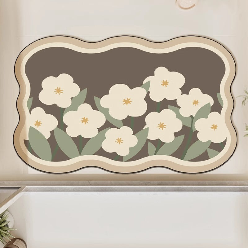 Oval Shaped Welcome Mat with Inspirational Quote | Kelmera