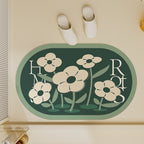 Oval Shaped Welcome Mat with Inspirational Quote | Kelmera