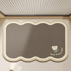 Oval Shaped Welcome Mat with Inspirational Quote | Kelmera