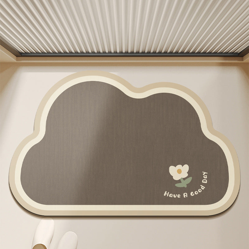 Oval Shaped Welcome Mat with Inspirational Quote | Kelmera