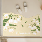 Oval Shaped Welcome Mat with Inspirational Quote | Kelmera