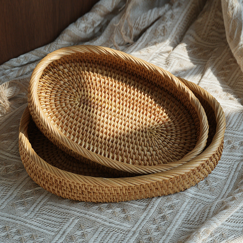 Oval Storage Basket made of Handwoven Material | Kelmera