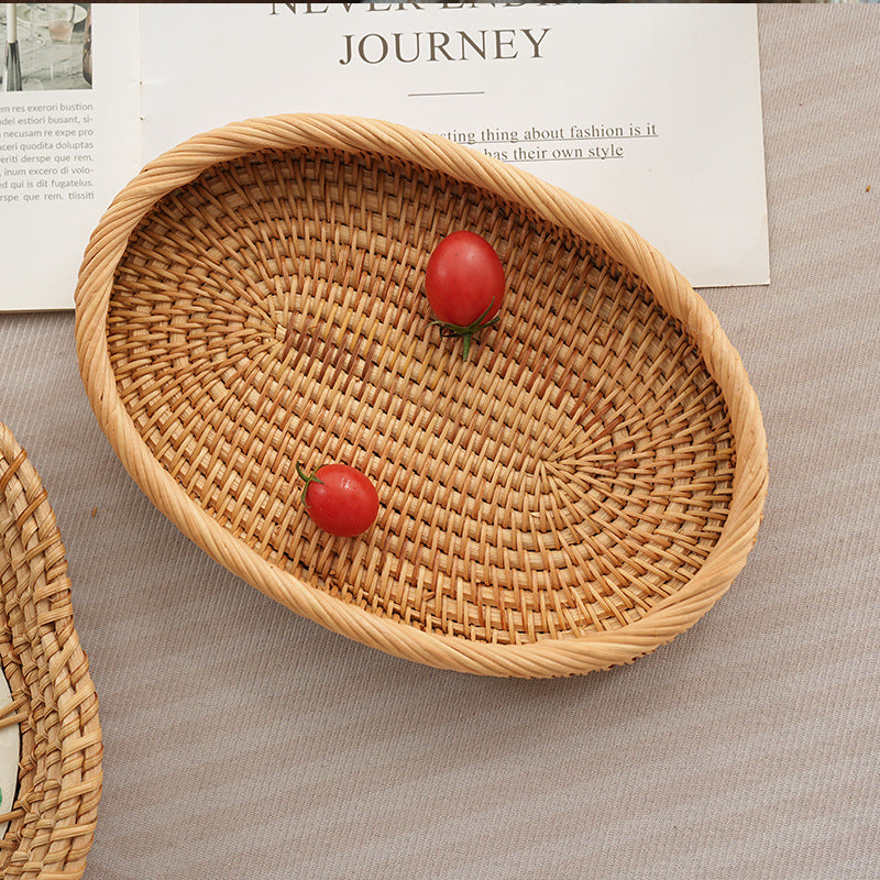 Oval Storage Basket made of Handwoven Material | Kelmera