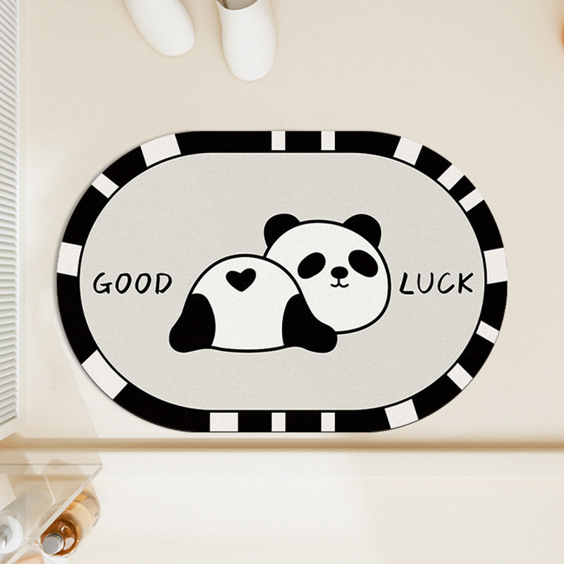 Panda-Themed Decorative Bath Mat | Kelmera