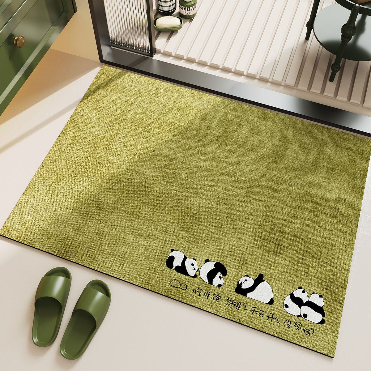 Panda-Themed Decorative Floor Mat | Kelmera