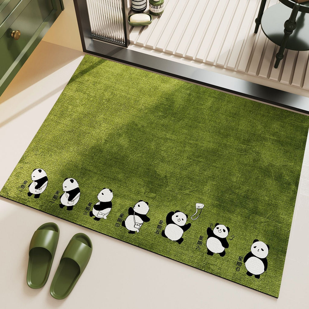 Panda-Themed Decorative Floor Mat | Kelmera