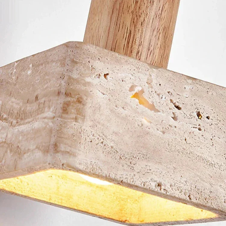 Valana Travertine Pendant Lamp-Kelmera