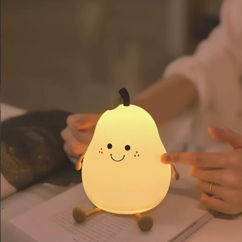 Pear-Shaped Silicone Night Light for the Children's Room | Kelmera