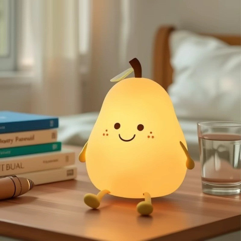 Pear-Shaped Silicone Night Light for the Children's Room | Kelmera