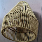 Pendant Light Beige Woven Natural Fiber | Kelmera