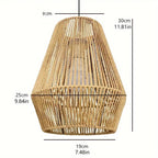 Pendant Light Beige Woven Natural Fiber | Kelmera