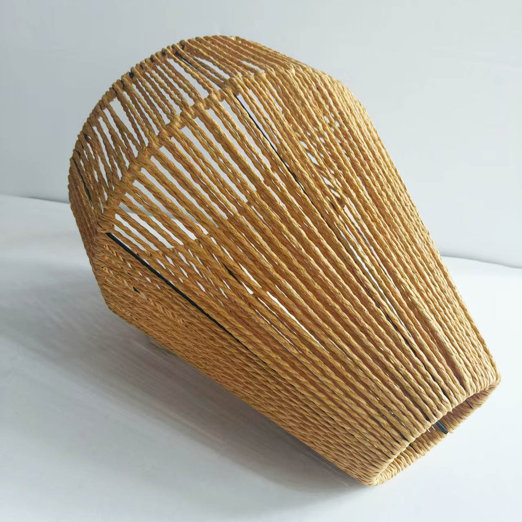 Pendant Light Beige Woven Natural Fiber | Kelmera