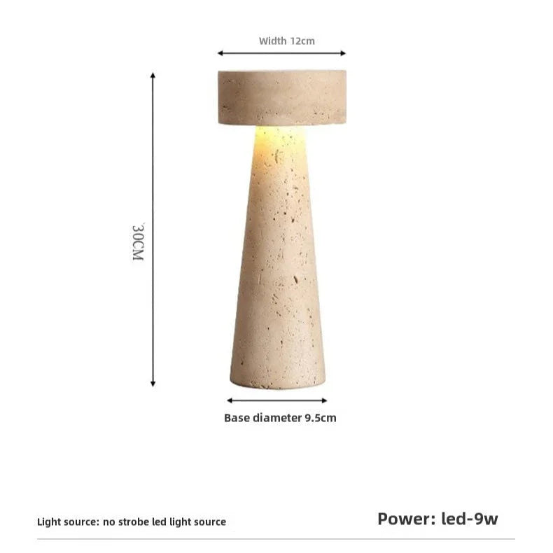 Permora Travertine Table Lamp