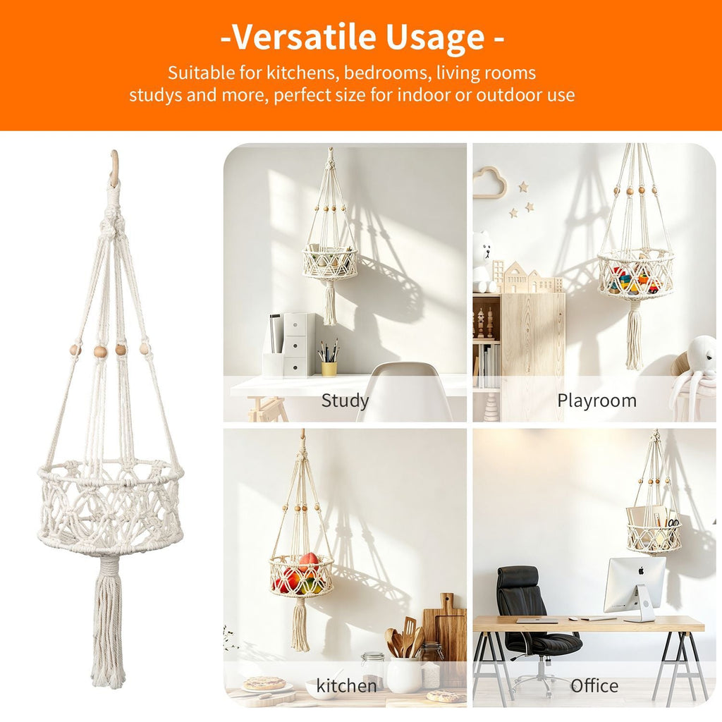 Plant-Hanging Macrame Basket | Kelmera