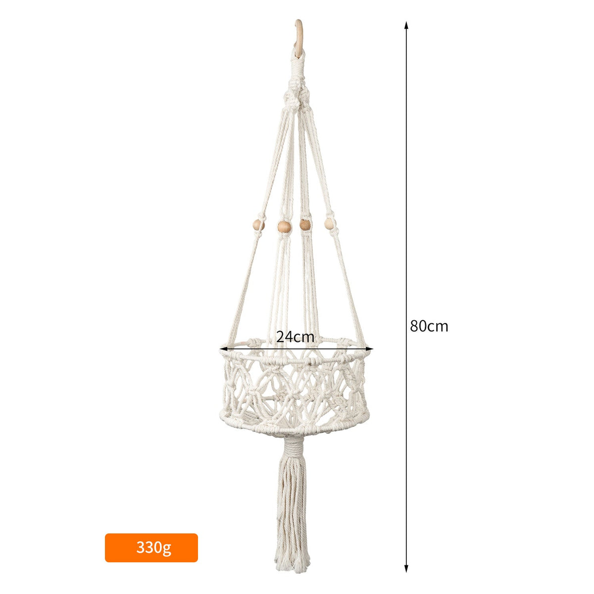 Plant-Hanging Macrame Basket | Kelmera