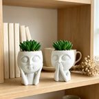 Plant Pot with Face Motif | Kelmera