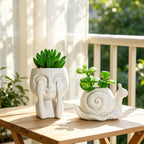 Plant Pot with Face Motif | Kelmera