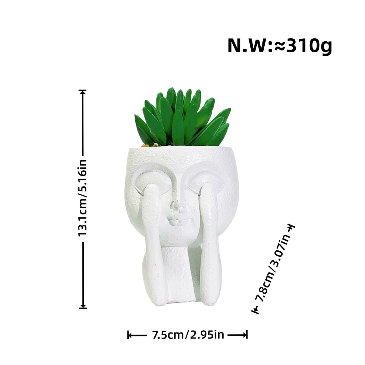 Plant Pot with Face Motif | Kelmera