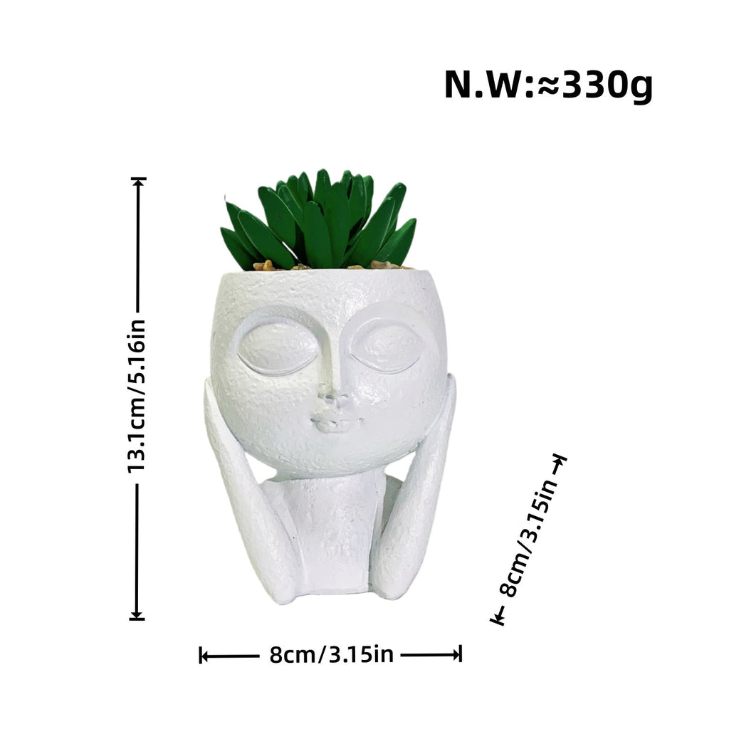 Plant Pot with Face Motif | Kelmera