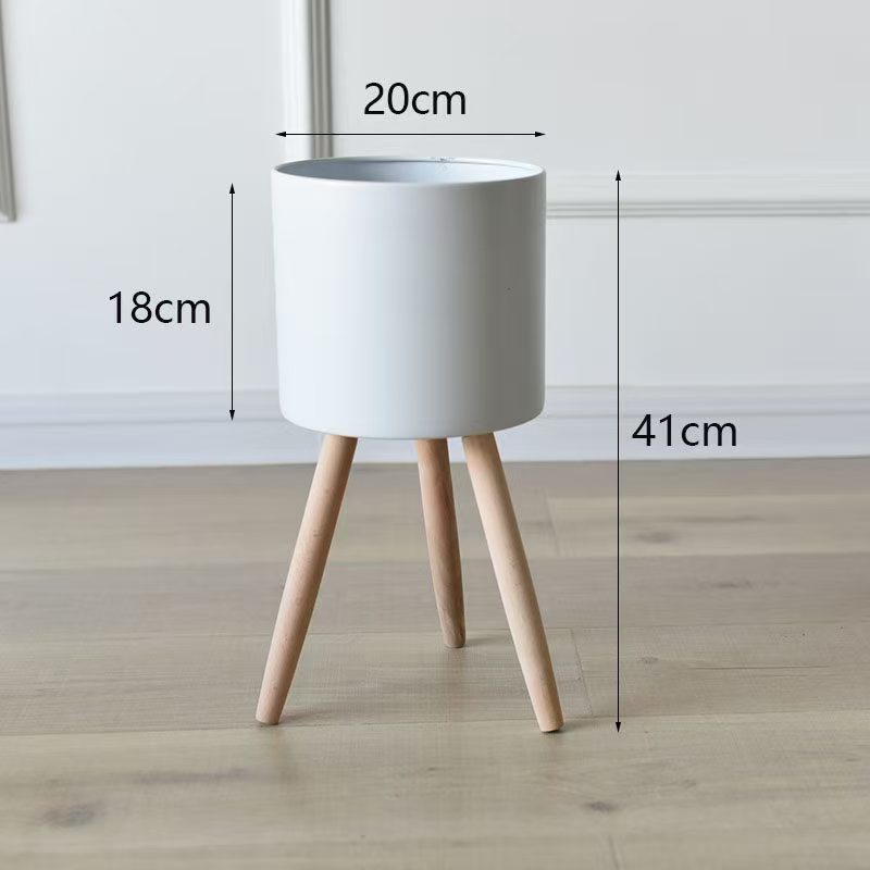 Plant Pot with Wooden Stand | Kelmera