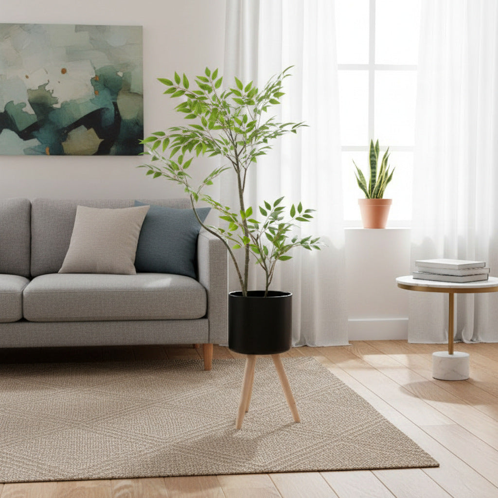Plant Pot with Wooden Stand | Kelmera